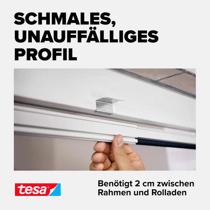 Produktbild tesa FALT Insektenschutz für Türen, grössenverstellbarer Alu-Rahmen, faltbar (220 x 100 cm)