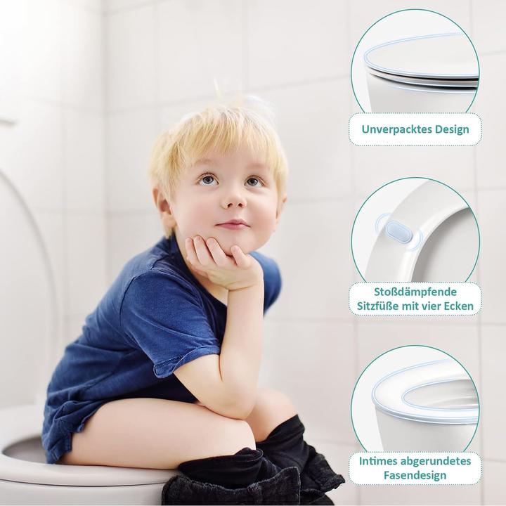 Actual product image Emke Soft-Close Toilet Seat, O-shape, Removable, Supports up to 200kg, White