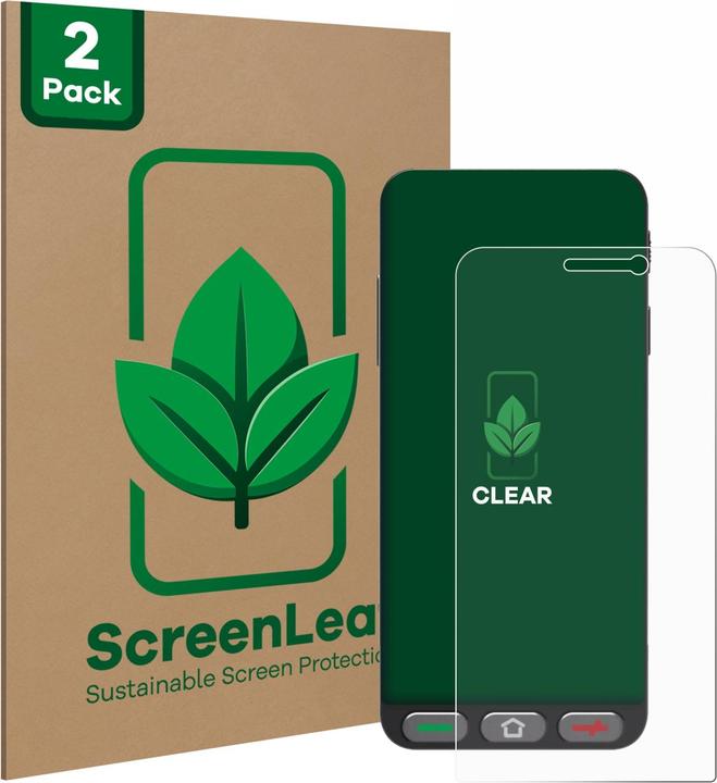 Productafbeelding ScreenLeaf Schutzfolie nachhaltiger Displayschutz Display Schutz Folie Klar Transparent (2 Stuk, Brondi Amico S Nero)
