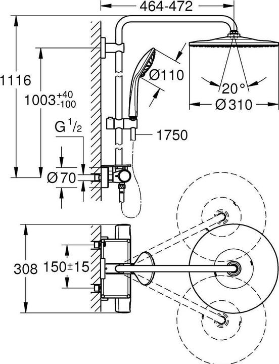 Produktbild Grohe Vitalio System 310