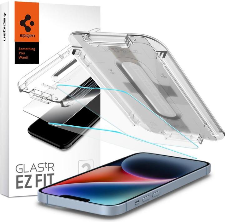 Actual product image Spigen Glas.tR EZ Fit (2 Piece, Apple iPhone 13, Apple iPhone 13 Pro)