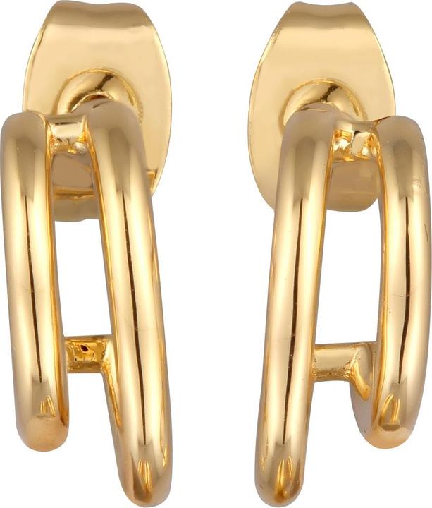 Image du produit Elli Boucles d'oreilles Demi-créoles Double rangées Boucles d'oreilles Femme Couleur Or (Laiton)