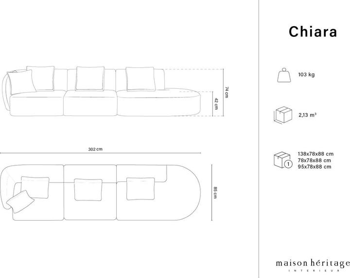 Produktbild Maison Heritage Chiara (2-Sitzer, 3-Sitzer, 4-Sitzer)