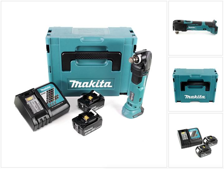 Makita DTM 51 RFJ 18V Li-Ion battery multifunction tool in Makpac + 2x 3.0 Ah Li-Ion battery + battery sc