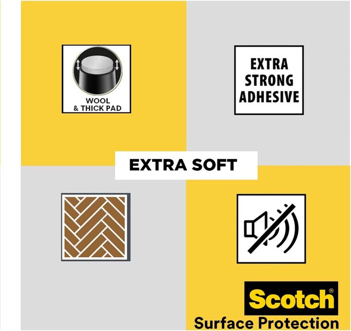 Actual product image Scotch Filzgleiter (Felt gliders, 8 Piece)