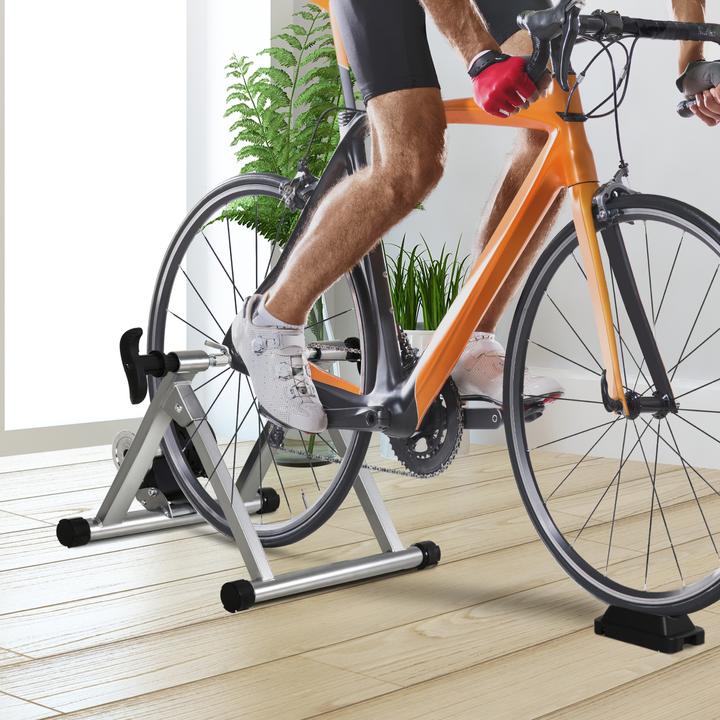Immagine prodotto Homcom Rollentrainer Stahl Silber