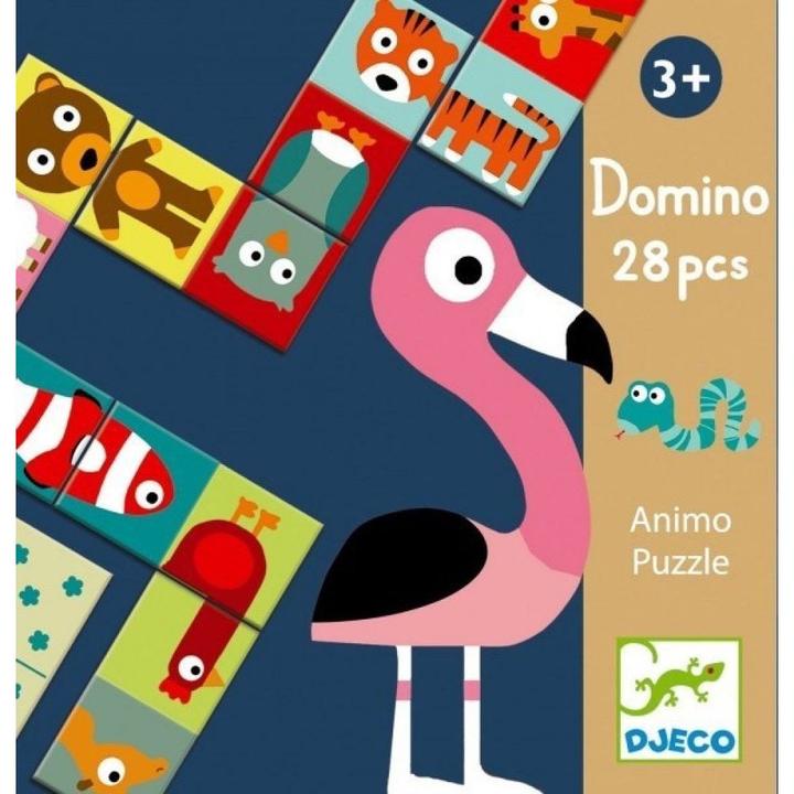 Produktbild Djeco Lernspiel Domino Tiere (Multilingual)