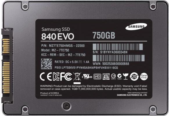 Produktbild Samsung 840 EVO Basic (750 GB, 2.5")