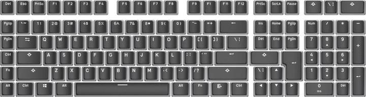 Actual product image Urage Doubleshot PBT Pudding keycap set, US/UK