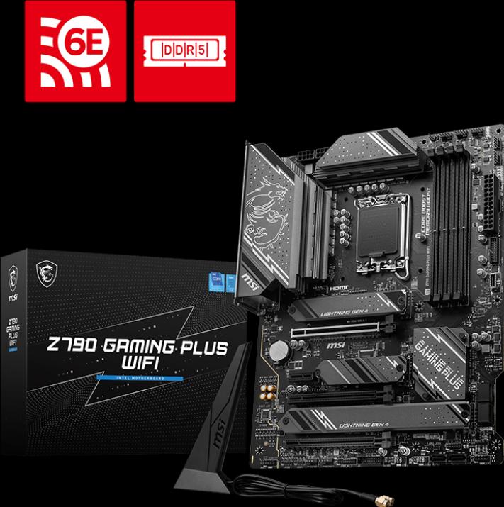 Productafbeelding MSI Z790 Gaming Plus Wifi (Z790,S1700,ATX,DDR5) (LGA 1700, Intel Z790, ATX)