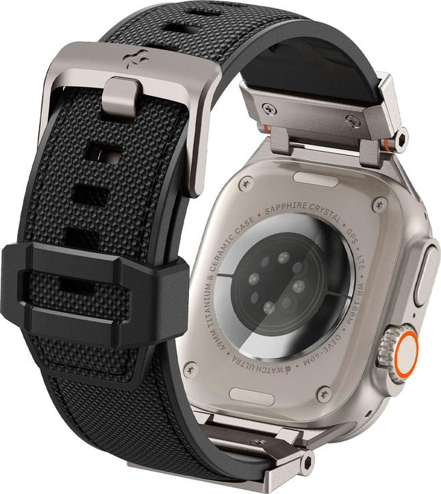 Productafbeelding Spigen DuraPro Armor Apple Watch 4/5/6/7/SE 42/44/45/49 mm czarny/zwart AMP06065 (35 mm, Thermoplastisch polyurethaan (TPU), Nylon)