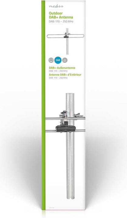 Immagine prodotto Nedis Antenna DAB - Guadagno massimo di 4dB - DAB: 170-250 MHz - Portata di 50 km - per ANORD all'aperto (DAB/ DAB+)
