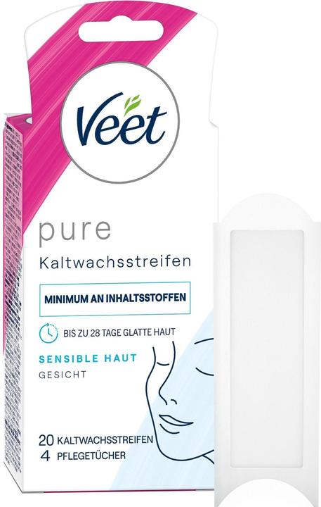 Produktbild Veet Kaltwachsstreifen sensitive Haut Gesicht (20 x, 29 g)