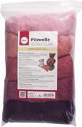 Actual product image Rayher Pure new wool pink, mottled