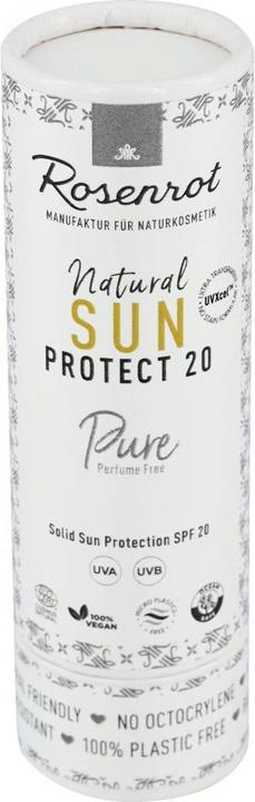 Produktbild Rosenrot Sun Stick LSF20 Pur - ohne Duft (Sonnencreme Gesicht, SPF 20, 50 g)