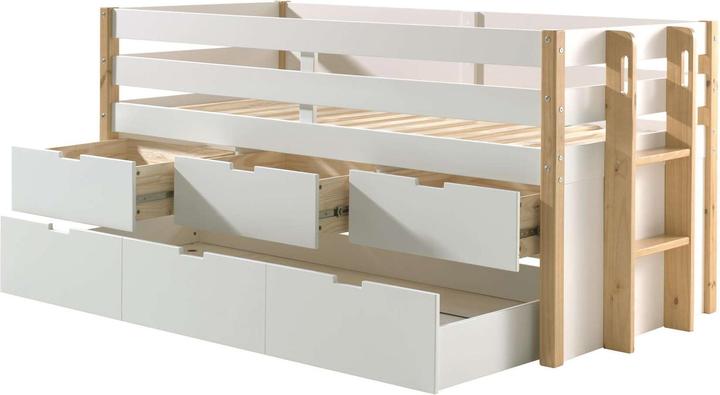 Actual product image Vipack Margrit bunk bed with pull-out drawer and drawers (90 x 200 cm)