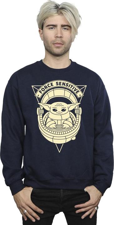Actual product image Star Wars Mens The Mandalorian Grogu Force Sensitive Sweatshirt (XXL)