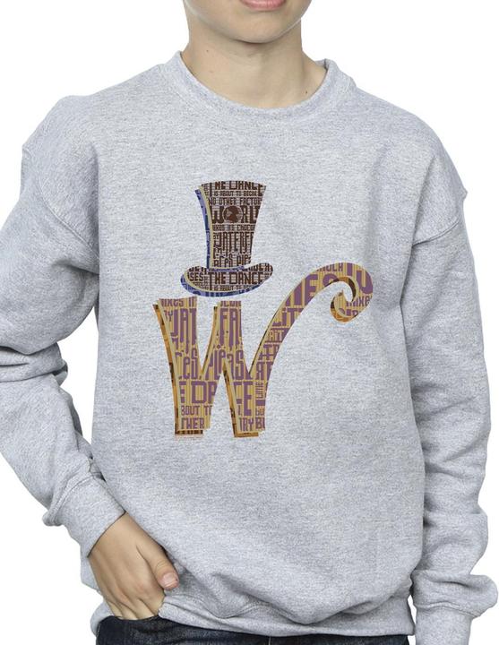 Actual product image Willy Wonka & the Chocolate Factory Boys W Logo Hat Sweatshirt (128)