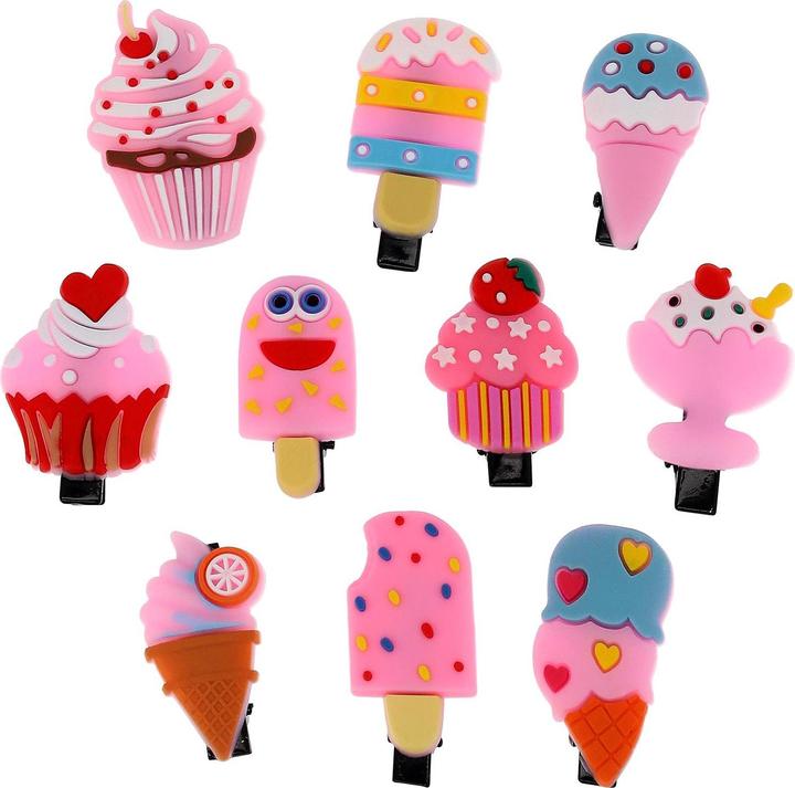 Produktbild JTI 10x süsse Haarspangen - Eiscreme (10 Stk.)