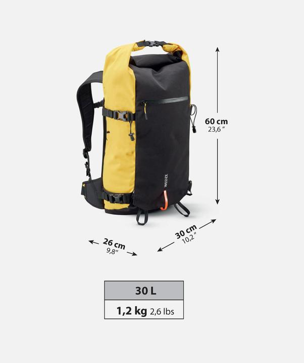 Actual product image Wedze Roll Top Strong Freeride 30 L Ski/Snowboard Backpack - Black (30 l)