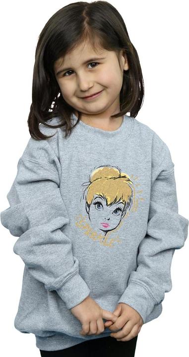 Actual product image Disney Girls Tinkerbell Sparkle Sweatshirt (140, 146)