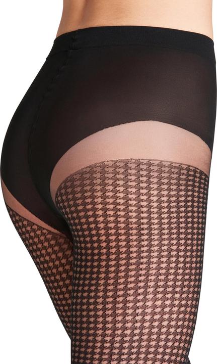 Actual product image Falke Houndstooth tights, colour 3009 black, size 38-40 (15 DEN, 38 - 40)