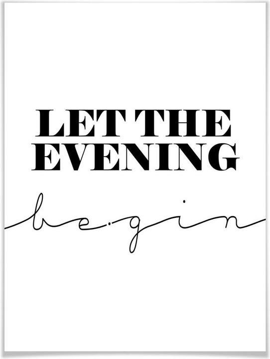 Actual product image Trenddeko Let the evening be-gin (30 x 40 cm)
