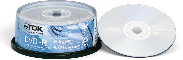 DVD-R, 4.7GB, 16x, Spindel (25 x)