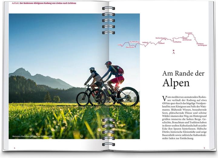 Produktbild RadReiseFührer Bodensee-Königssee Radweg (Deutsch, Kompass, 2022)