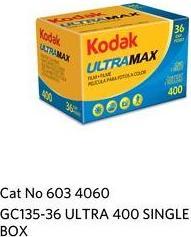 Actual product image Kodak Ultra Max 400 Film 135/36