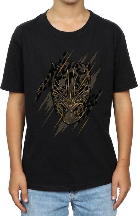 Produktbild Jungen Black Panther Gold Head TShirt (140, 146)