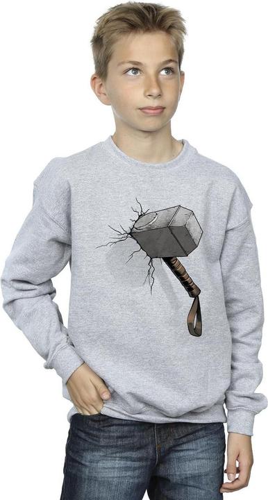 Immagine prodotto Marvel Thor Hammer Crack Felpa Ragazzi (140, 146)