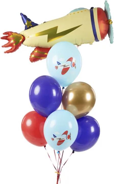 Produktbild Partydeco Luftballons Flugzeug sortiert (50St.)