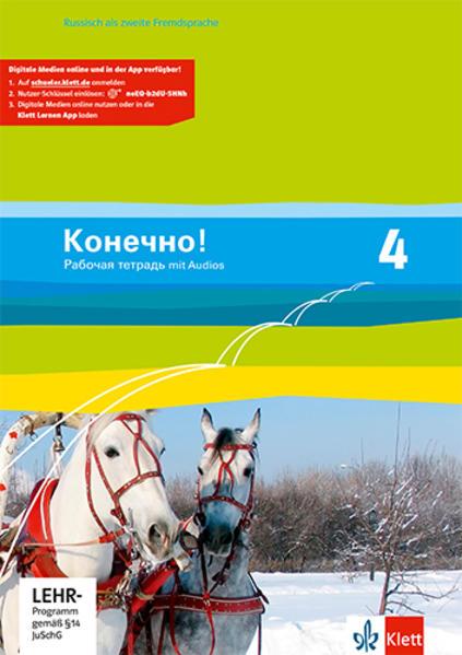 Produktbild Konetschno!. Band 4. Russisch als 2. Fremdsprache. Arbeitsheft mit Audio-CD und Lernsoftware zum (Deutsch, Russisch, Amstein-Bahmann, Gentschua, Brosch, 2011)