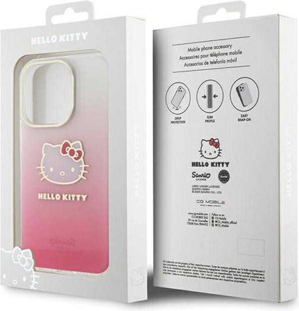 Produktbild Hello Kitty HKHCP13LHDGKEP iPhone 13 Pro / 13 6.1" różowy/pink hardcase IML Gradient Electrop Kitty (Apple iPhone 13 Pro)