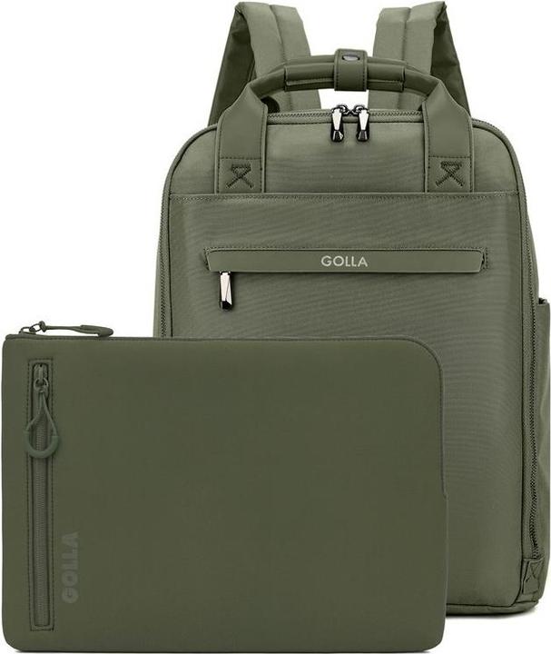 Produktbild Golla Set aus Rucksack und Laptop-Sleeve 15 Zoll, Grün