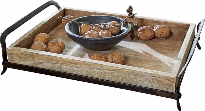 Image du produit Loberon Plateau Troyes brun/noir