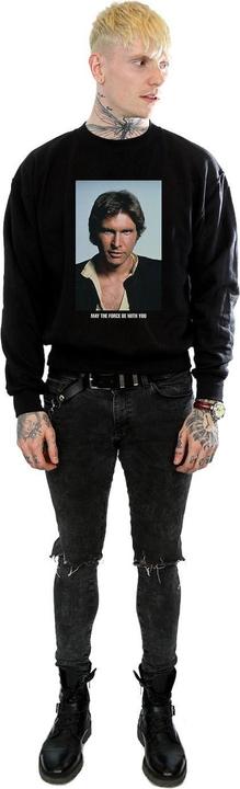 Actual product image Star Wars Mens Han Solo May The Force Sweatshirt (S)