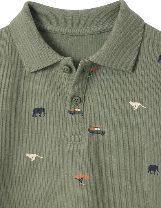 Image du produit Vertbaudet Jungen Poloshirt mit Allover-Print (128)