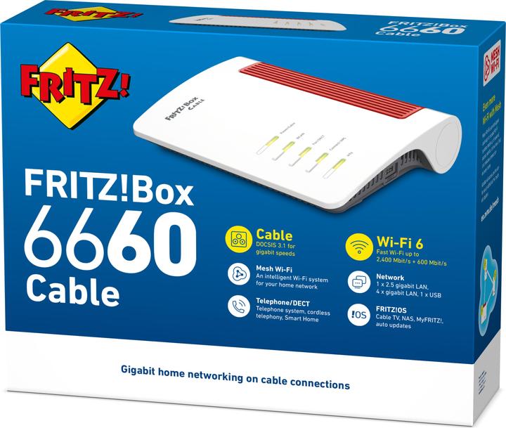 Actual product image AVM FRITZ!Box 6660 Cable International