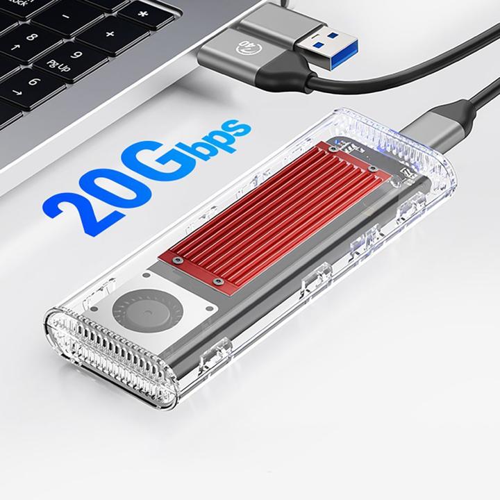 Actual product image Orico Other Computer Accessory TCM2-C3 M.2 NVME to USB-C 10Gb/s Disk Drive - Red (M.2)