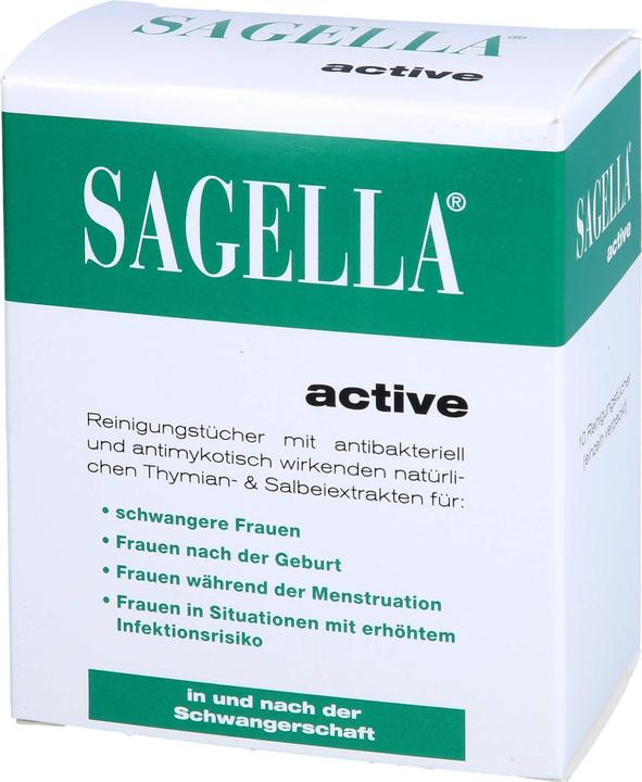 Image du produit Sagella active, 10 pc TUE (Lingettes intimes)