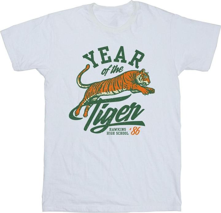 Immagine prodotto Netflix Stranger Things Hawkins Year of The Tiger 86 Maglietta Uomo (XL)