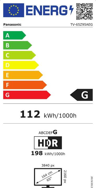 Label énergétique Panasonic TV-65Z95AEG (65", OLED, 4K)