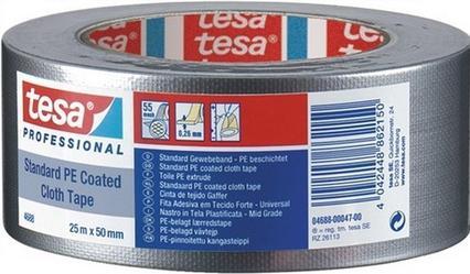 Produktbild tesa Gewebeband 4688 Standard, 50 mm x 50 m besteht aus PET/Zellwollgewebe und Naturkautschukklebmasse (50 mm)