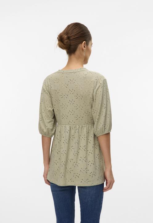Image du produit Mamalicious Normal geschnitten Mandarin Kragen Top Bluse (M)