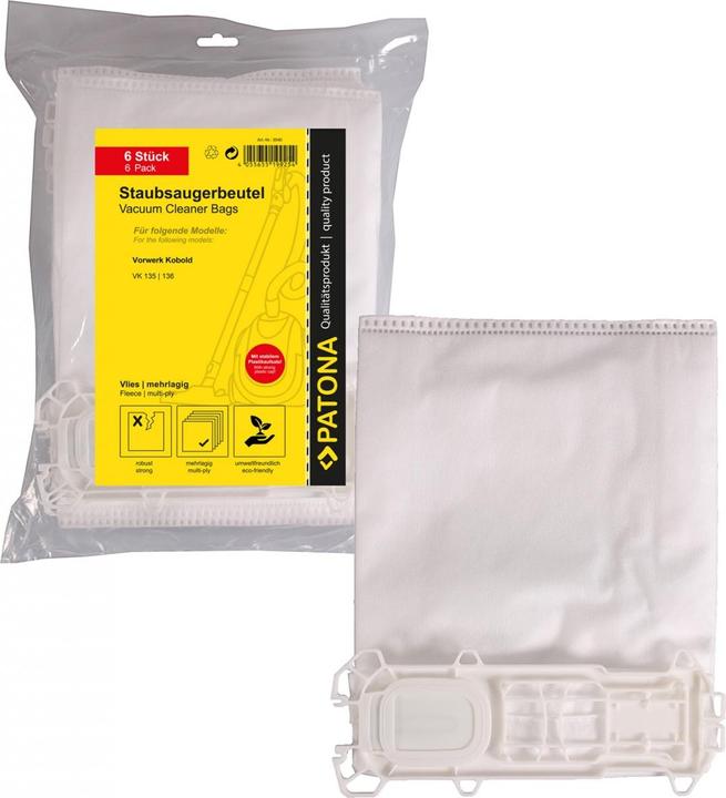 Image du produit Flickbee Sacs à poussière en non-tissé pour Vorwerk Kobold VK135/VK136 (6 pcs.) (6 x)