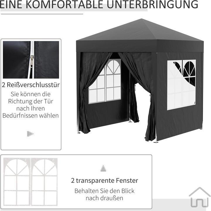 Immagine prodotto Outsunny Padiglione pieghevole (200 cm, 200 cm)