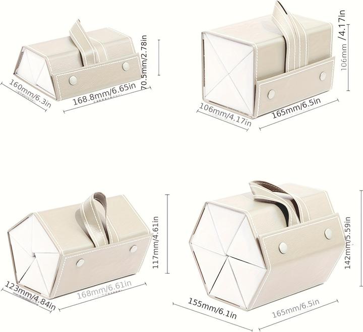 Produktbild Only-Bags.Store 1pc Glasses Organizer Case, Portable Glasses Case, PU Leder Hanging Foldable Eyeglasses Case