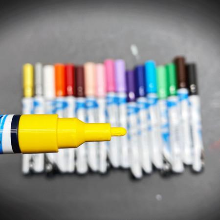 Produktbild Schneider Paint-It Acrylstifte (Set 3 mit 2 mm Rundspitze, hochdeckende Acrylfarben für Holz, Leinwa (Pink, Gelb, Braun, Apricot, Burgundrot, Orange, 2 mm, 6 x)